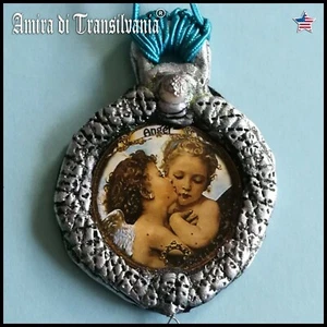 Jewel Little Child Necklace Cherub Angel Talisman Medallion Pendant Amulet Charm - Picture 1 of 24