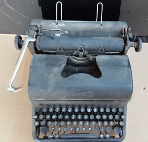 antike Schreibmaschine Rheinmetall schwarz Büro Vintage Deko - Bild 1 von 7