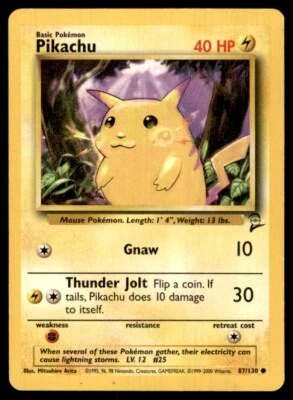 2000 Base Set 2 Pikachu Basic/Common #87 - Image 1 of 2