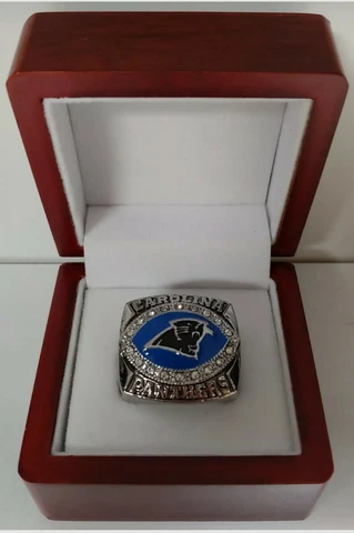 Jake Delhomme - 2003 Carolina Panthers NFC Championship Ring W Wood Display Box Cover