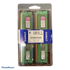 Kingston KVR1066D3E7K2/2G - 2GB 2x1GB DDR3 PC3-8500 ECC UNBUFFERED 240-Pins Ram - Picture 1 of 1