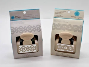Set of 2 Matha Stewart Crafts Double Edge Punch Forget Me Not & Doily Lace - Picture 1 of 3