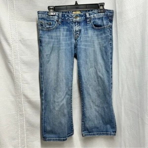 BKE Blue Denim Capri Pants Classic Casual - Picture 1 of 7