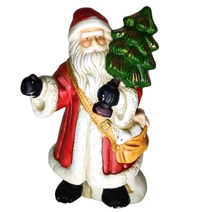 "Estatuilla de porcelana vintage del viejo mundo de Santa Claus Bisque decoración navideña 6" - Imagen 1 de 8