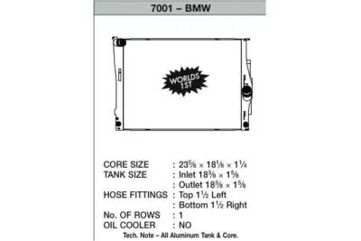 Radiador de rendimiento de aluminio CSF 325i 2006 328i 07-09 330i 06-10 automático y manual Foto 1 de 4