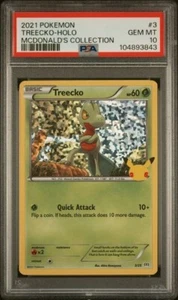 PSA 10 TREECKO 3 McDONALD'S COLLECTION HOLO POKEMON GEM MINT - Picture 1 of 2