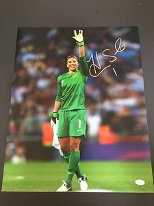 Foto olímpica de fútbol Hope Solo 16x20 firmada automática testigo de la JSA - Imagen 1 de 3