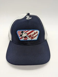 Disney Mickey Mouse Patch SnapBack Mesh Hat Navy Blue / White - Picture 1 of 13