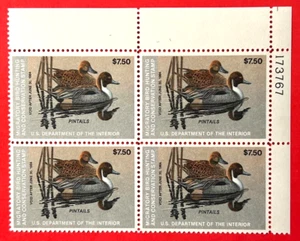 US Sc#RW50 1938 FEFERAL DUCK PLATE BLOCK Mint NH OG XF (BOOK) - Picture 1 of 3