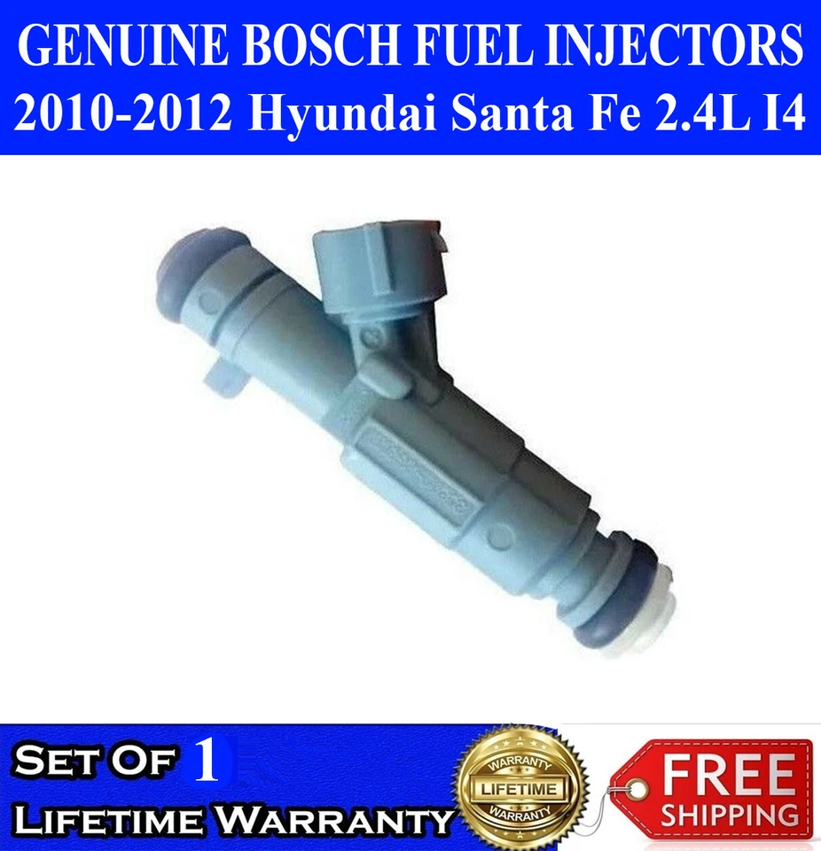 Inyector de combustible Bosch único fabricante de equipos originales para Hyundai Santa Fe 2010-2011-2012 2,4 L I4 Foto 1 de 1