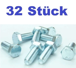 32x Sechskantschrauben M8 x 20 Maschinenschrauben M8x20 DIN 933 Gewindeschrauben - Bild 1 von 4