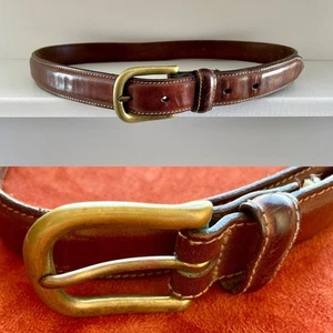 GAP Classic BROWN LEATHER BELT Size 32 - Picture 1 of 7