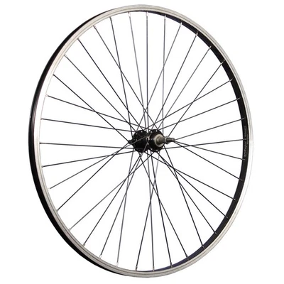 28 Zoll Fahrrad Hinterrad Laufrad Aluminium Felge Vollachse Schraubkranz schwarz - Bild 1 von 4