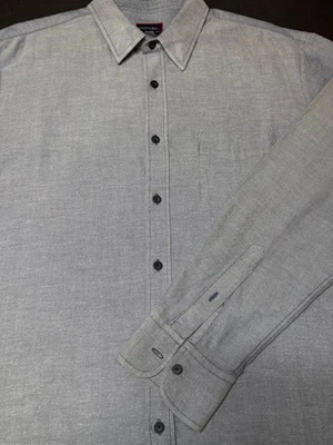 Untuck it Mens Button Front Long Sleeve Cotton Gray Shirt X Large XL - Image 1 of 4