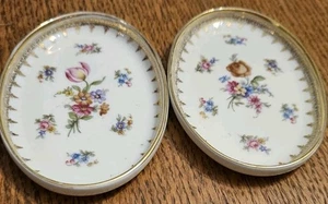 Vintage Menge 2 Bavaria Tirschenreuth 4,25"x3" Oval Schmuck Schale - Bild 1 von 4