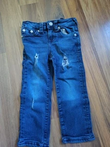 TRUE RELIGION Kids Toddler Blue Jeans Size 4T Pre Owned - Picture 1 of 5