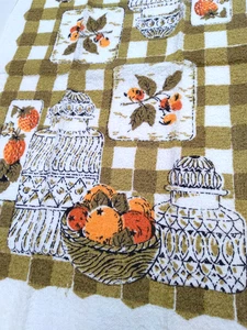 Vintage Kitchen Terry Towel FRUIT & JARS Startex 26x15 Retro Kitchen Decor - Picture 1 of 6