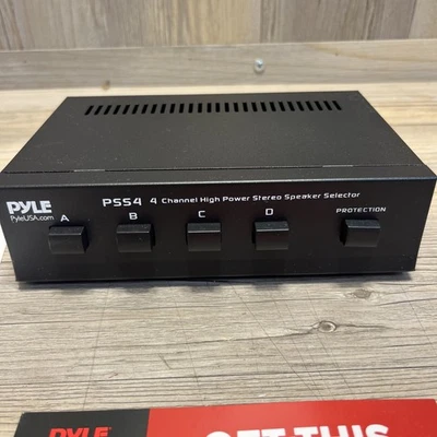 Selector de altavoces estéreo de alta potencia Pyle PSS4 4 canales - Conexión por cable Foto 1 de 4