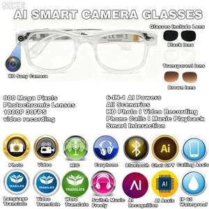 AI smart glasses with display and camera and Image and video and glasses case - Picture 1 of 33