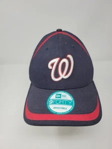 New Era MLB Washington Nationals 9Forty Navy Red Adjustable Strapback Hat Cap - Bild 1 von 8