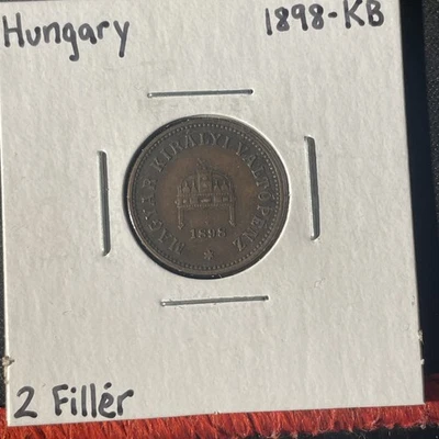 1898 Franz Joseph I Hungary 2 Filler Coin, Kormoczbanya, VF, Bronze - Image 1 of 4