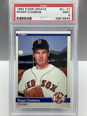 1984 FLEER ОБНОВЛЕНИЕ ROGER CLEMENS #U 27 RC PSA 9 НОВОМ - Изображение 1 из 2