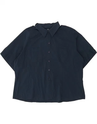 Женская рубашка с коротким рукавом MOSSIMO США 24 4XL темно-синий хлопок AN02 - Изображение 1 из 3