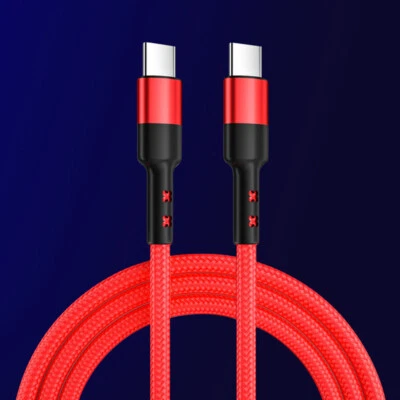 USB C To USB C Fast Charger PD 100W Dual Type C Charging Data Sync USB Cable ~ - Image 1 of 4