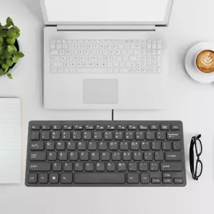 K1000 Super Slim USB Mini Multimedia Wired Keyboard Waterproof Kaypad for Laptop - Picture 1 of 7