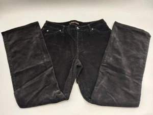 St. John's Bay Women's Size 12 Boot Cut Mid Rise Corduroy Stretch Black Pants - Picture 1 of 10