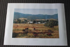 JAMES HOLMYARD - LIMITED EDITION PRINT POSTER - HOMESTEAD IN THE RANGES GENUINE - Picture 1 of 8