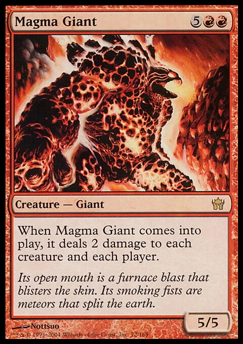 Magic the Gathering MTG Magma Giant (72) Fifth Dawn   LP - Image 1 of 1