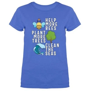 Earth Day Save The Earth Help More Bees Plant More Trees T-Shirt - Bild 1 von 19