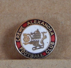 Vintage Crewe Alexandria Football Club Enamel Badge 1.5cm - Picture 1 of 3