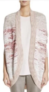 St John Collection Ombré Struktur Jacquard Strick Cardigan Pullover Large Stone - Bild 1 von 11