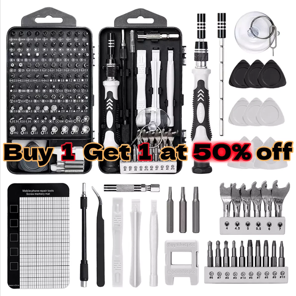 Precision Screwdriver Set Mini 138 in1 Multi-function TORX Magnetic Repair Tool - Image 1 of 1