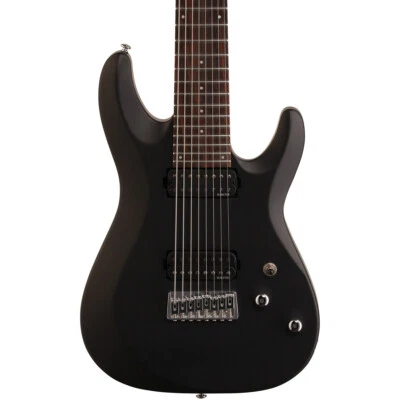 Schecter C-8 Deluxe 8-String Electric Guitar Rosewood Fretboard Satin Black - Image 1 of 4