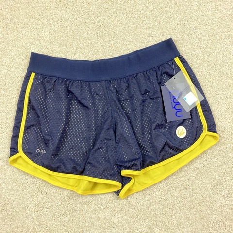 California Golden Bears NUYU Womens Large Mesh Running Shorts Navy Blue New Cover