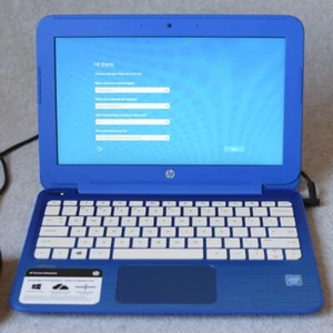 HP Stream Laptop Netbook Windows 11-r014wm Intel Factory Reset w/ Power Adapter - Picture 1 of 24