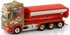 WSI Models Scania R Highline CR20H 8x4 Riged Truck Hooklift System + Contai 1:50