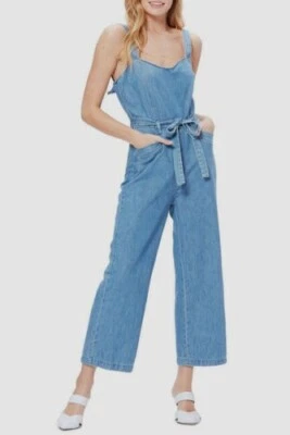 Paige (Anthropologie) NWT Mykonos EMMA Denim Wide Leg Jumpsuit - Image 1 of 4
