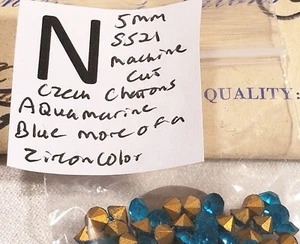 Vtg Crystal Glass 5mm Rhinestone Pointed Back Czech WG Jewelry Craft Repair 2014 - Picture 1 of 25