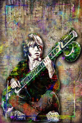 Póster BRIAN JONES OF THE ROLLING STONE, PIEDRAS arte pop homenaje envío gratuito EE. UU. Foto 1 de 4