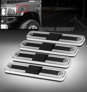 03-09 JUEGO DE 4 PIEZAS DE LENTES DE SEÑAL LATERAL HUMMER H2 MARCADOR DE LUZ CROMO/HUMO DEPORTIVO - Imagen 1 de 1