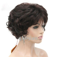 Women Cosplay Real Natural Short Wavy Curly Pixie Cut Wig Ladies Hair Full Wigs