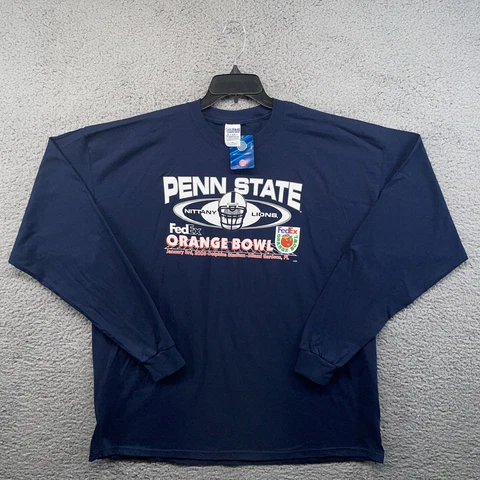 Vintage Penn State Nittany Lions Shirt Mens 2XL Blue 2006 Orange Bowl NOS Cover