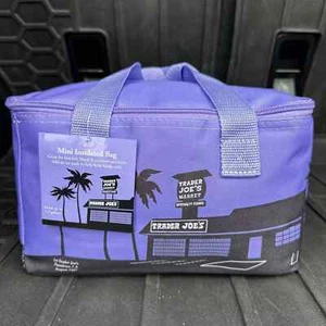 NEW Trader Joe's LAVENDER Valentine's Day Mini Insulated Cooler Tote Lunch Bag - Picture 1 of 6