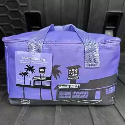 NEW Trader Joe's LAVENDER Valentine's Day Mini Insulated Cooler Tote Lunch Bag