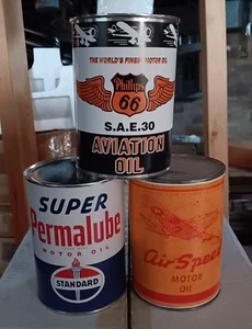 Oil Cans Phillips 66 Aviation Standard Air Speed One Quart Display Shop Garage - Picture 1 of 1