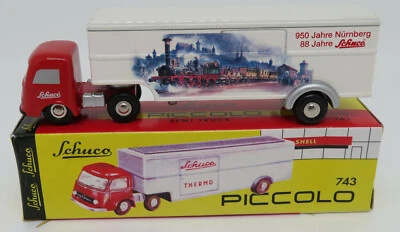 Shell Schuco Piccolo 1/90 Mercedes Semi Rimorchio #77427 950 Anni Nürnberg Box - Immagine 1 di 4